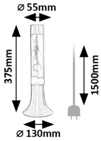 Rabalux 76025 - LED Lávová lampa POPPILOL LED/25W/230V