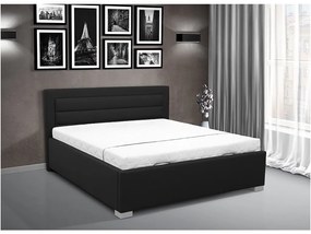 Čalúnená posteľ s elektrickým otváraním úložného priestoru IKARUS 180 Farba: eko čierná
