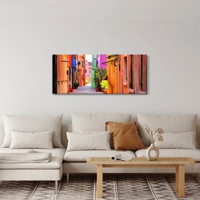 Obraz farebné talianskej uličky (120x50 cm)