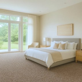 Spoltex, AKCIA: 100x630 cm Metrážny koberec Balance 91 sv. hnedý, šíře, hnedá, filc, chodba / predsieň