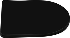 Invena Tavro, závesná misa 490x360x350 mm + WC sedadlo, QFS, čierna matná, INV-CE-71-005-Y