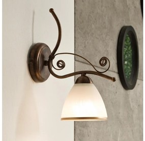 Lamkur Nástenná lampa RETRO II 1xE27/60W/230V bronz patina KM 1.51 br