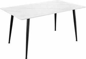 Keramický jedálenský stôl Garold 120 cm biely