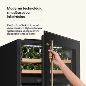 Klarstein Vinsider Victoria 36 chladnička na víno, 36 fliaš, dotyková, UV ochrana, LED, tichá, 3 police