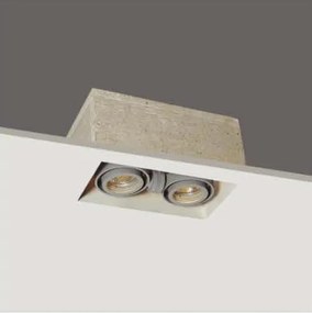 Ledco  Zápustné svietidlo 2xGU5.3/MR16, obdĺžnik, (D) 102mm x (Š) 201mm x (H) 96mm, čierny