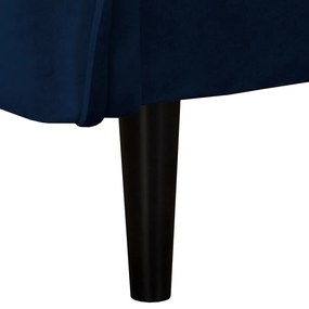 Tmavomodrá zamatová pohovka 138 cm Juli – Ropez