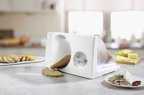 GourmetMaxx Univerzálny elektrický kuchynský krájač potravín 15284 biely