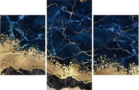 Obraz - Tmavo-modrý mramor (90x60 cm)