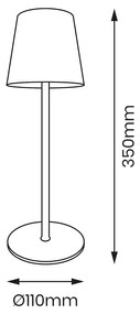 Ecolamp Stolná LED lampa Virgin, 1x LED 3w, 3000-5000k, b