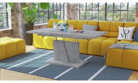 Rozkladací konferenčný stôl so zvíhacou doskou NINO šedá betón