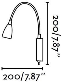 FARO 41020 - LED Nástenná lampa LOKE LED/3W/230V