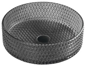 Čierne sklenené okrúhle umývadlo ø 39,5 cm Maragua – Sapho