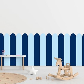 60x100cm Oblúk - Námornícka modrá farba - textilná nálepka na stenu Farba: Kombinácia, Veľkosť: 100 cm