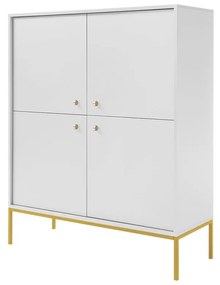 Policová skrinka do obývačky Tonkor Gold TK104, Farby:: biela