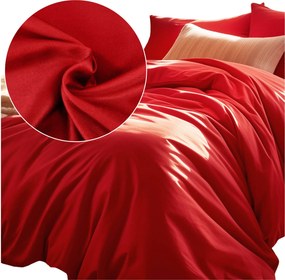 SATÉNOVÉ OBLIEČKY SATYNLOVE CLASSIC 200X220 CM, 2KS 70X80 CM ČERVENÉ
