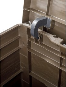 Tmavohnedý záhradný úložný box Woodys – Toomax