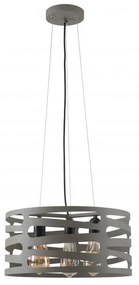 Sivé závesné svietidlo s kovovým tienidlom Marisa – GTV