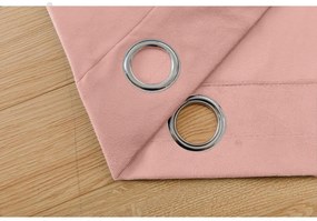 Zatemňovací záves VELVET 140x250 cm, ružový Zavesenie: Riasiaca páska