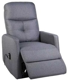 LuxuryForm DESIGN Elektricky polohovateľné televízne kreslo SEMIR - šedé