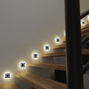 Schodiskové LED svietidlo Evra, 1x LED 0,6w, 3000k, b