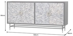 Dizajnová komoda Santuzza 160 cm viacfarebná