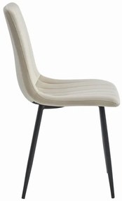 Set 2 kresiel LAVA -  béžový zamat / čierne nohy
