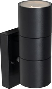 Vonkajšie nástenné svietidlo čierne 2 svietidlo AR70 so senzorom svetlo-tma - Duo