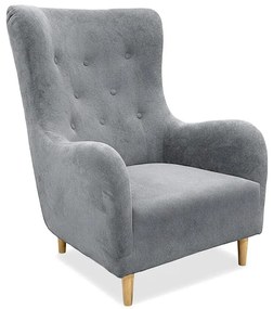 Kreslo Benetto Gerra 70 dr.oo/1 sivá