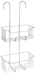 WENKO 24758100 - Sprchová polička MILO 25x55 cm strieborná/priehľadná