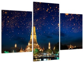 Obraz - Lampióny šťastia, Bangkok (90x60 cm)