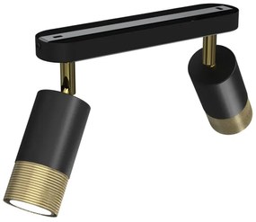 Bodové svietidlo LINK 2xGU10/8W/230V čierna/mosadz