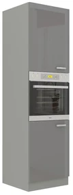 Skrinka vysoká pod rúru na pečenie Milo  60 DP-210 2F (sivá + sivý lesk). Vlastná spoľahlivá doprava až k Vám domov. 1122685