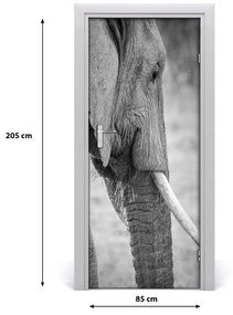 Samolepiace fototapety na dvere slon 85x205 cm