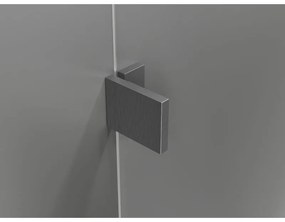 Mexen, Mexen Lunar L výklopné pravé sprchové dvere 135 cm, priehľadné, pištoľovo šedé kartáčované - 834L-135-000-66-00-P