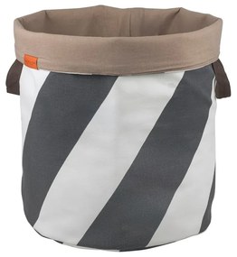 Sivý/krémový látkový kôš na bielizeň 5 l Diagonal – Mette Ditmer Denmark