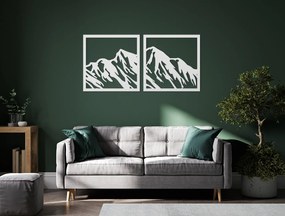 drevko 2-dielny obraz Hory Rozmer obrazu: 31,5 x 65 cm, Farba dekorácie: Čierna