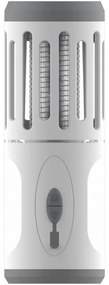 LED Prenosná nabíhacia lampa s lapačom hmyzu LED/6W/1800 mAh IPX4 biela/šedá