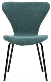 Autronic BONTEC Jedálenská stolička, modrá, látka, CT-S8010 BLUE2 Farba: Strieborná