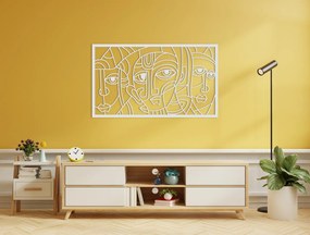 drevko Kubistický obraz z dreva Pohľady Rozmer obrazu: 26 x 44,5 cm, Farba dekorácie: Čierna