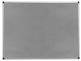 Nástenka s hliníkovým rámom MARIA, 900x600 mm, šedá