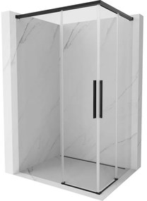 Mexen Rox, Duo posuvný sprchový kút 85 x 80 cm, číre sklo, čierny profil, 8C2D-085-080-70-00