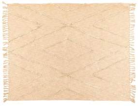 Béžová bavlnená prikrývka na dvojlôžko 250x260 cm Sahara - Tiseco Home Studio
