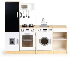 Drevená kuchynka pre deti+ LED svietenie a tabuľa