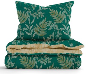 Francúzske bavlnené obliečky Renforcé - Gabriela tmavo zelená