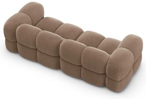 Hnedá zamatová pohovka 250 cm Loretto – Cosmopolitan Design