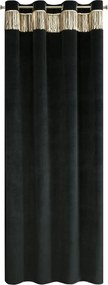 ZATEMŇOVACÍ ZÁVES NA KRÚŽKOCH JASPER 140X250 CM ČIERNA