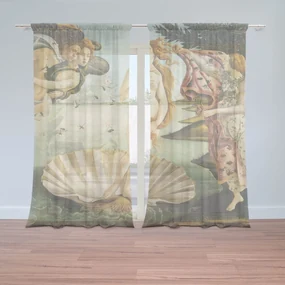 Sablio Záclony Zrodenie Venuše - Sandro Botticelli: 2ks 150x250cm