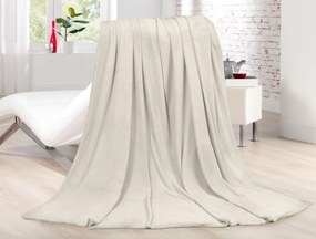 Fleecová deka Lara 220x240 cm, krémová