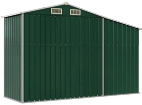 Záhradná kôlňa zelená 277x93x179 cm pozinkovaná oceľ