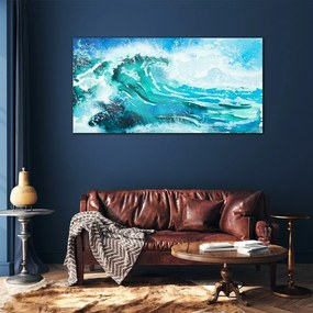 Skleneny obraz Morské vlny voľne žijúcich živočíchov